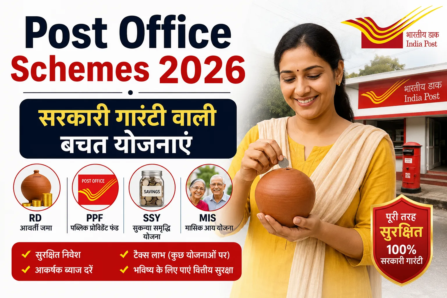 Post Office Schemes 2026 – Sarkari Guarantee Wali Bachat Yojanayen