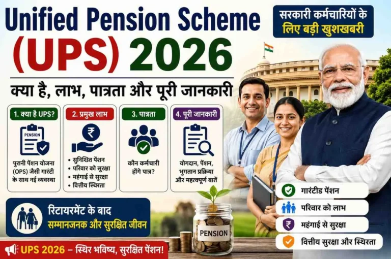 Unified Pension Scheme (UPS) 2026: क्या है, लाभ, पात्रता और पूरी जानकारी